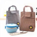 Lightweight Foldable Canvas Food Insulated Lunch Cooler Bags