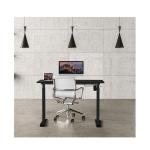 Electric Lift Up Coffee Table for Home Office Adjustable Height Black Metal 0