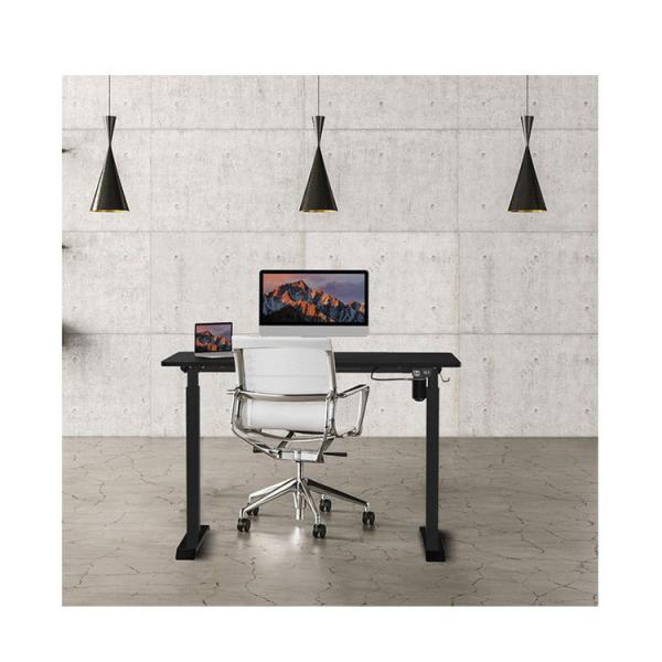 Electric Lift Up Coffee Table for Home Office Adjustable Height Black Metal 0