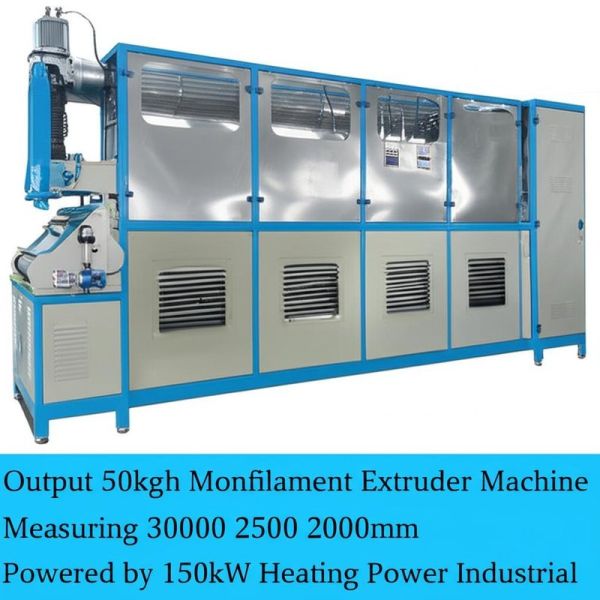 Output 50kgh Monofilament Extruder Machine Measuring 30000 2500 2000mm and