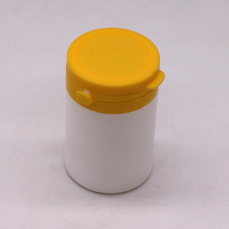 Medicine Industrial 70ml PE Round Plastic Bottle with Tear-off Lid