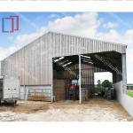Easy Install Prefab Barns And Sheds , Metal Cattle Shed Construction