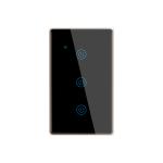 Smart Home Tuya Smart Wifi Switch For Us Standard 3 Gang Metal Bezel App Remote