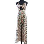 XS Open Leg Deep V Neck Women'S Suspender Dress