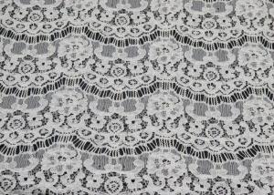 China Eyelash Corded Lace Fabric Water Soluble , Stretchy Nylon Cotton Fabric CY-LW0716 factory