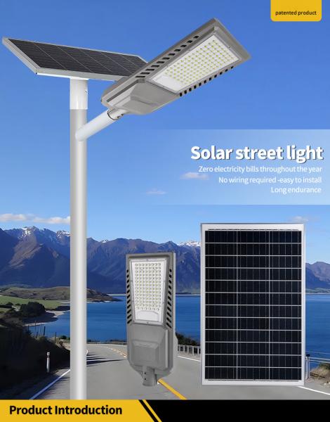 China Split-Type Solar Street Light with Die-Cast Aluminum Housing and Monocrystalline Solar Panel for High Lumen Output and LiFePO4 Battery factory