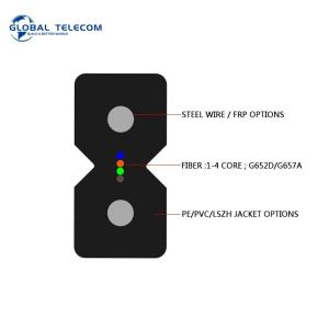 China OEM LSZH FTTH Drop Fiber Optic Cable 1 Core G625D G657A1 G657A2 factory