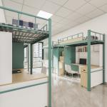 Stable Sturdy, versatile and high-security student apartment bed under the table