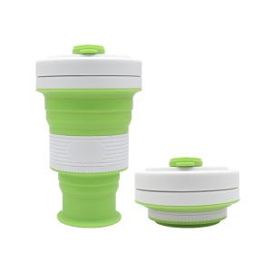 China Leakproof 550ml Collapsible Coffee Mug With Lid factory