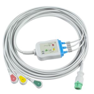China Nihon Kohden ECG Cables and Leadwires CB-72353P 11pin OEC-6102A Connector ECG Cable 3 Lead IEC snap factory