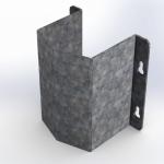 Wall Mounted Galvanised Pipe/Cable Protector - 300 x 292 x 230mm From China