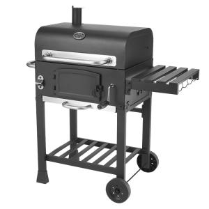 China Classic Commercial Kitchen Equipments Barbeque Backyard Charcoal BBQ Grill Smoker With Trolley factory