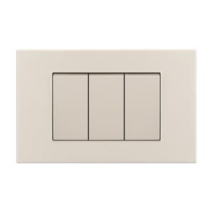China PC Plastic 3 Gang 1 Way Switch 110 - 250V 10 / 15A Over Current Protection factory