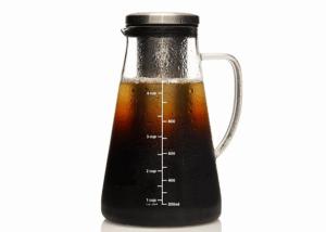 China Reusable Cold Brew Coffee Maker , Heavy Duty Glass Filter Infuser Pitcher factory