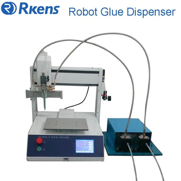 Two Components Automatic Glue Dispenser 300x300x60 Mm With Automatic Mixing