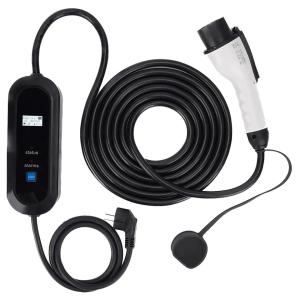 China 15m Cable 3.3kw Portable AC EV Charger With Screen Display factory