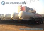 Transport Sulfuric Acid 30000L Oil Tank Trailer 3 Axle With Cylinder Shaped