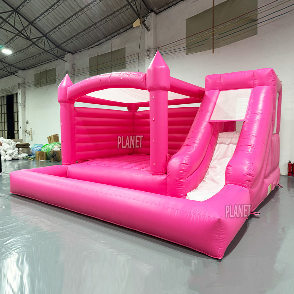 Popular Moonwalk Pink Inflatable Bouncy Castle Bounce House Jumping Castle