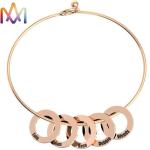10.5g Womens Engraved Bracelets With Round Pendants