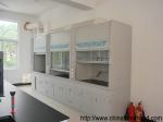 Chemical Exhaust Steel Fume Hood Black 12.7mm Worktop 0.5m/S Adjustable Air