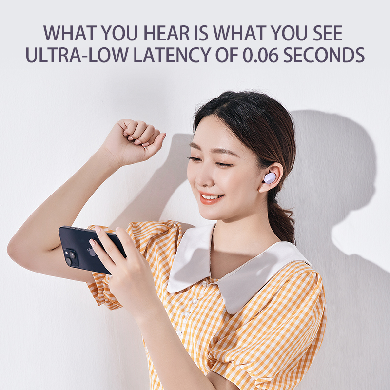 Mini Stereo True Wireless Earphones for Gaming and Phone Calls Working Time 4-6 Hours Chipset AB