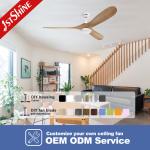 1stshine Wooden Blades Ceiling Fan with Light and 3000k/4000k/6000k Color