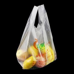 China Vest Shopping Degradable Plastic Bag, White Colour, HDPE Material factory