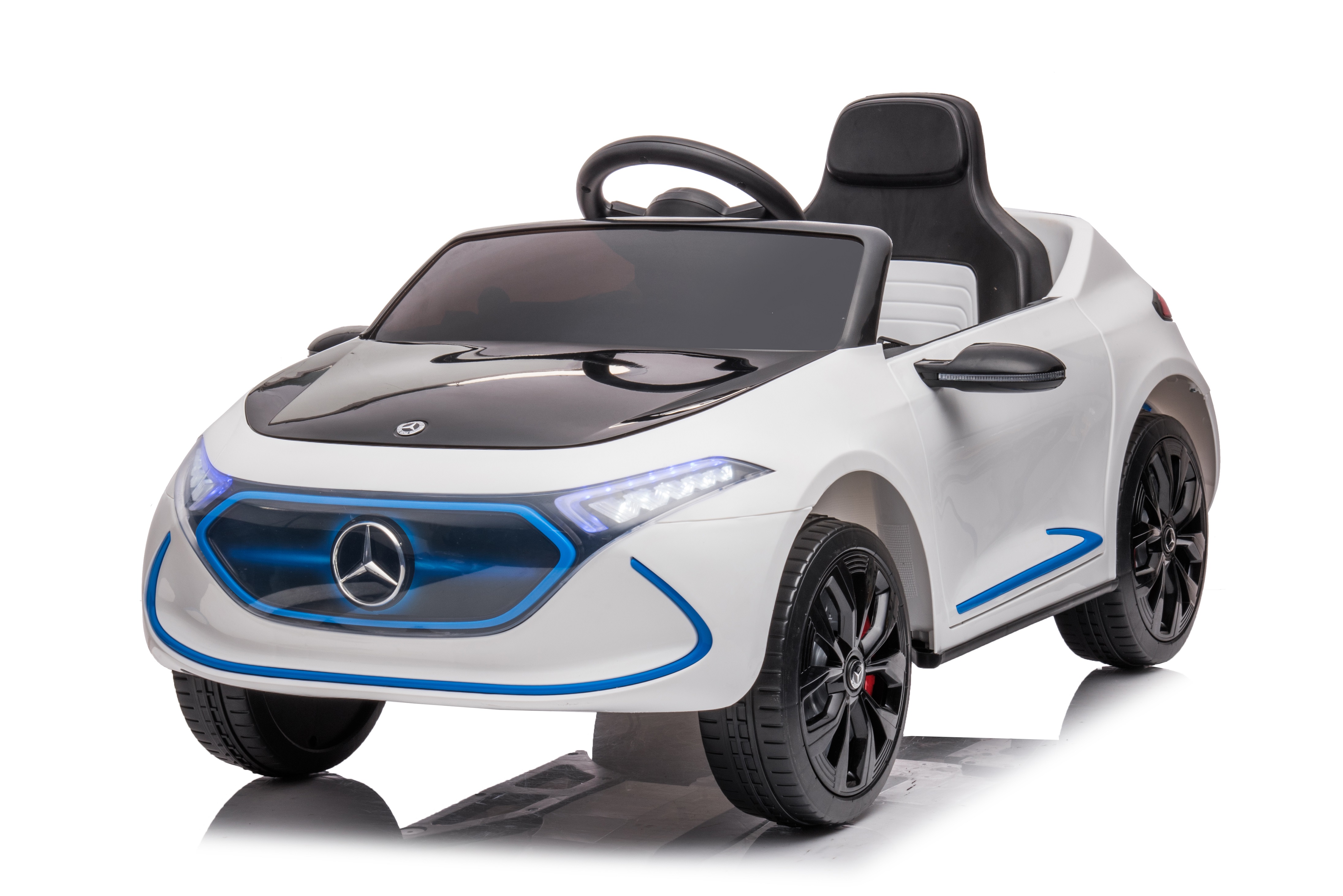 12V Electric Ride On Car for Kids with Push Rod and Remote Control Made of PP Plastic