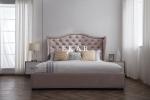 Modern Upholstered Fabric Box Design Wooden Bed