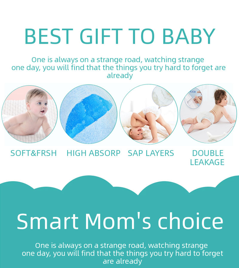 OEM Soft Disposable Baby Nappy Nonwoven Children Ultra Thin Diaper