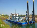 6m Dredging Depth Cutter Suction Dredger Ship 205KW With Cummins Engine WN200