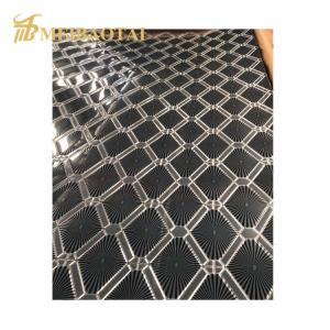 China Double Color Plating Embossed Stainless Steel Sheet 0.85mm Thickness factory
