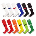 Crew Length Soccer Anti Slip Socks Cotton Polyester No Slip Athletic Socks