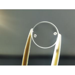 Round Polished Sapphire Optical Windows Scratch Resistance With Hole