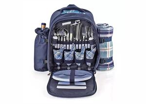 China ISO9001 Polyester Camping Storage Bag , Waterproof Picnic Basket Set Backpack factory