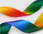 High Color Fastness Rainbow Grosgrain Ribbon With Beautiful Appearance
