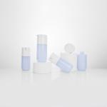 30ml 50ml mono plastic airless cosmetic bottle with dispensing pump as