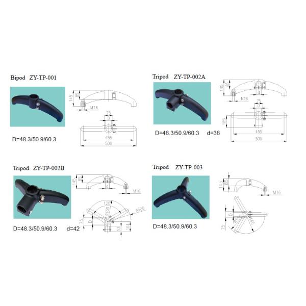 conveyor spare parts bipods tripods