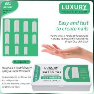 China Professional Long Lasting Soft Gel Nail Tips For Nails Extension At Art Salon factory