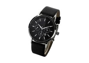 China Male Stainless Steel Export Timepieces 30m Water Resistant Leather Strap factory