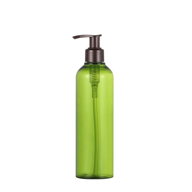 round Cosmetic Lotion Bottle , 54mm Green empty body lotion bottles 300ML