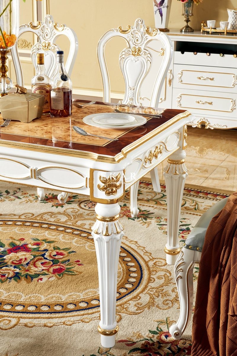 Classic Furniture French Dining Table Set 6 Chair LF-1088