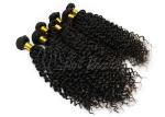 Natural Black 5A Virgin Brazilian Hair , Deep Wave Human Hair Weave