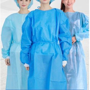100% non woven gown, Cotton Surgical Gown Washable Reusable Gown With Long
