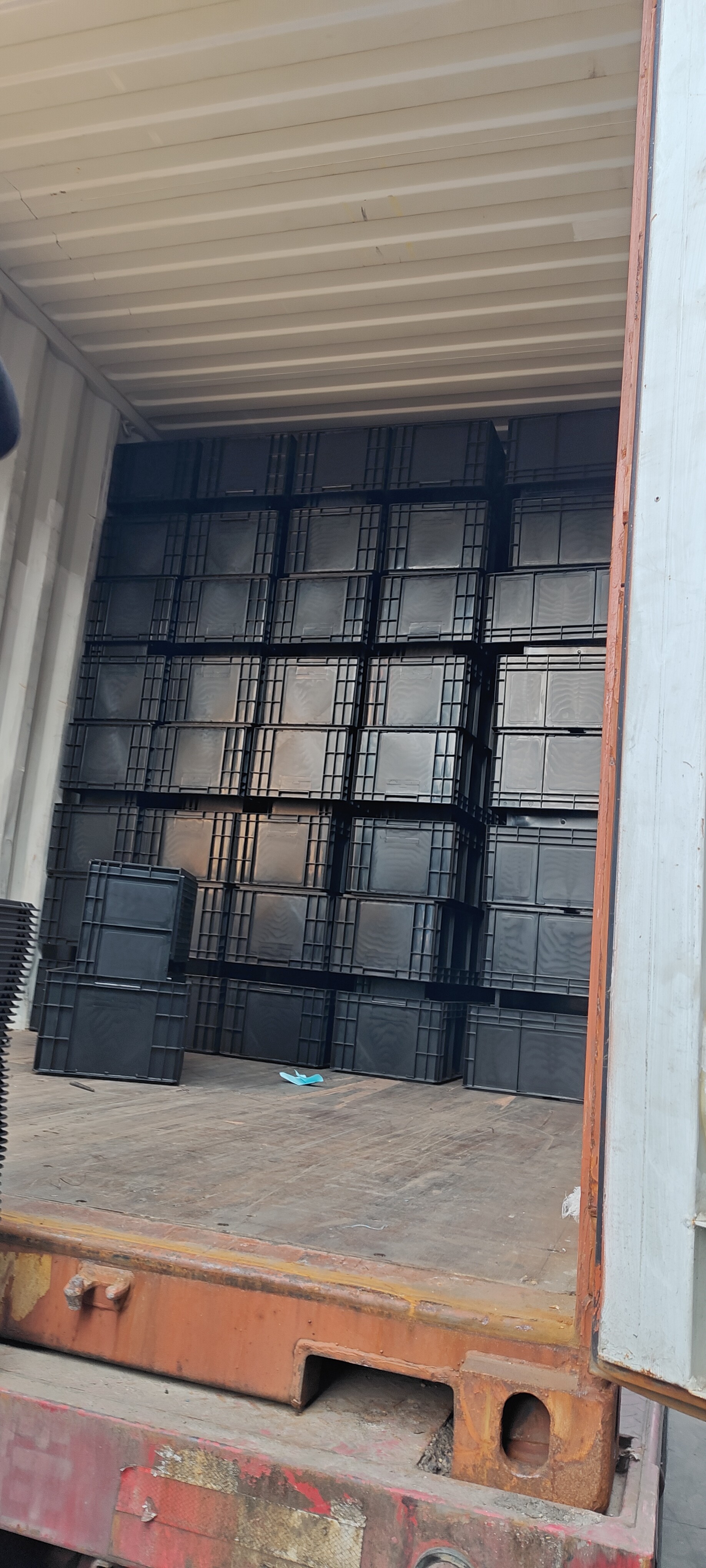 400x300mm Storage Container Stackable ESD Industrial Plastic Storage Bin Box Conductive Crate