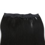 Flip In Halo Hair Extension One Piece Set Black Lace With Fish Wire Clip In