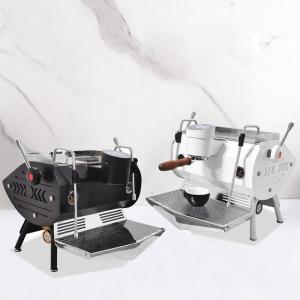 China 6.0L Double Boiler Latte Coffee Maker with 3 Powder Bowls and 58mm Solid Wood Handle factory