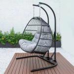 Custom Patio Gardening Furniture Set Double Seater Stand Outdoor Hanging Swing