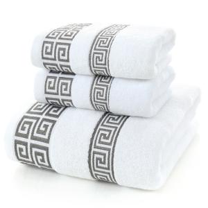 China 600gsm Towel Set Luxury Custom Thick Fluffy Soft Terry 3Pcs Bathroom Bath 100% Cotton factory