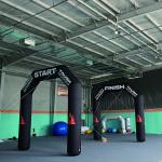 best giant rainbow sport entrance inflatable advertising arches with balloon